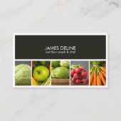 Moderner eleganter Nutritionist-Koch Visitenkarte (Vorderseite)