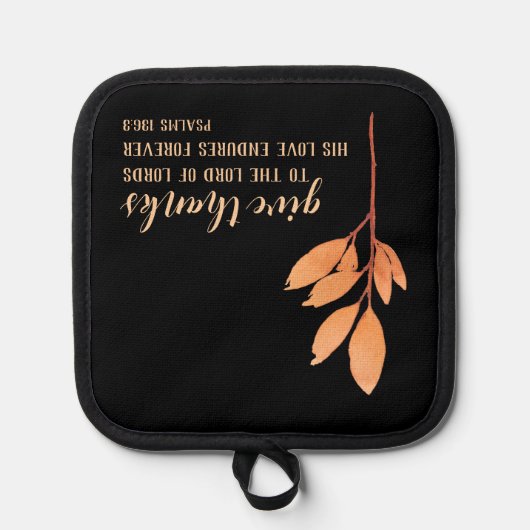 Moderner Eleganter origineller Erntedank Topflappen (Vorderseite)