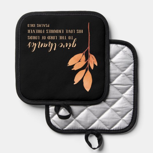 Moderner Eleganter origineller Erntedank Topflappen (Vorderseite/Rückseite)