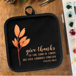 Moderner Eleganter origineller Erntedank Topflappen