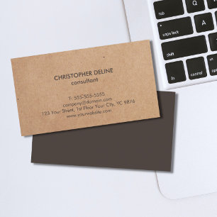 Moderner eleganter Packpapier-Berater Browns Visitenkarte