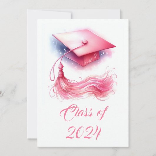 Moderner Eleganter Pastel Abschluss Einladung (Vorderseite)