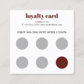 Moderner Eleganter Pastel Bold Friseur Salon Treuekarte (Rückseite)