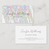 Moderner Eleganter Pastel Holographic Glitzer Brus Visitenkarte (Vorne/Hinten)
