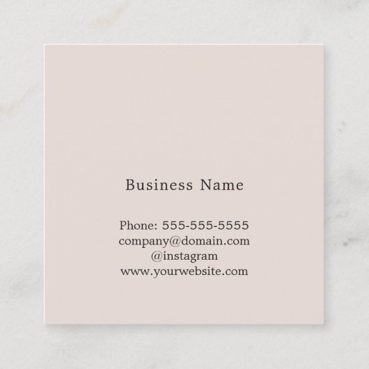 Moderner Eleganter Pastel Stripes Berater Quadratische Visitenkarte (Rückseite)