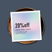 Moderner eleganter Pastel White Beauty Coupon