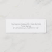 Moderner Eleganter Personal Fitness Trainer Mini B Mini Visitenkarte (Rückseite)