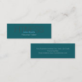 Moderner Eleganter Personal Fitness Trainer Mini B Mini Visitenkarte (Vorne/Hinten)