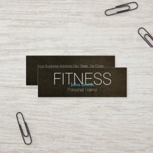 Moderner Eleganter Personal Fitness Trainer Mini B Visitenkarte