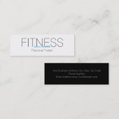 Moderner Eleganter Personal Fitness Trainer Mini Visitenkarte (Vorne/Hinten)