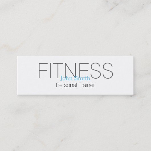 Moderner Eleganter Personal Fitness Trainer Mini Visitenkarte (Vorderseite)