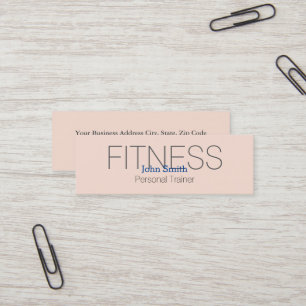 Moderner Eleganter Personal Fitness Trainer Mini Visitenkarte