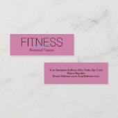 Moderner Eleganter Personal Fitness Trainer Mini Visitenkarte (Vorne/Hinten)
