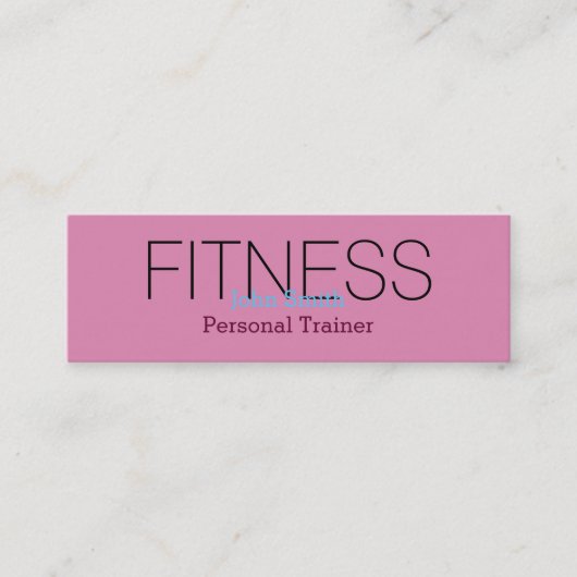 Moderner Eleganter Personal Fitness Trainer Mini Visitenkarte (Vorderseite)