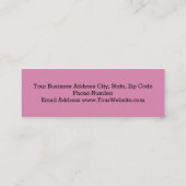 Moderner Eleganter Personal Fitness Trainer Mini Visitenkarte (Rückseite)