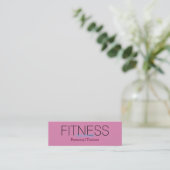 Moderner Eleganter Personal Fitness Trainer Mini Visitenkarte (Stehend Vorderseite)