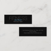 Moderner Eleganter Personal Fitness Trainer Mini Visitenkarte (Vorne/Hinten)
