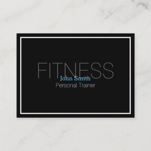 Moderner Eleganter Personal Fitness Trainer Visitenkarte (Vorderseite)