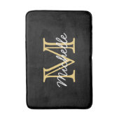 Moderner, eleganter Personalisierter Name Badematte (Vorderseite Vertikal)