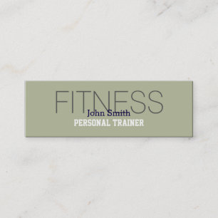 Moderner eleganter persönlicher Fitnesstrainer Mini Visitenkarte