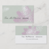 Moderner eleganter Pfau versieht Karneval mit Visitenkarte (Vorne/Hinten)