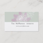 Moderner eleganter Pfau versieht Karneval mit Visitenkarte (Rückseite)