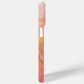 Moderner eleganter Pfirsichgoldmarmorname Personal Case-Mate iPhone Hülle (Rückseite / Rechts)