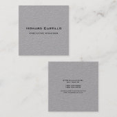 Moderner Eleganter Premium Gray Manager Quadratische Visitenkarte (Vorne/Hinten)
