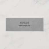 Moderner, eleganter PRINTED Kraft Grey Consultant Mini Visitenkarte (Rückseite)