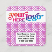 Moderner, eleganter QR-Code Quadratische Visitenkarte (Vorderseite)