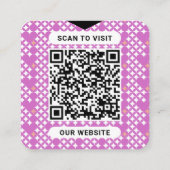 Moderner, eleganter QR-Code Quadratische Visitenkarte (Rückseite)