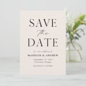 Moderner Eleganter QR-Code Save The Date (Stehend Vorderseite)