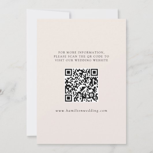 Moderner Eleganter QR-Code Save The Date (Rückseite)
