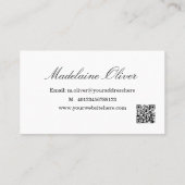 Moderner Eleganter QR-Code Solicitor Beruflich Visitenkarte (Rückseite)