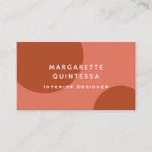 Moderner Eleganter QR Code Terracotta Beruflich Visitenkarte (Vorderseite)