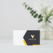 Moderner Eleganter Qr Code Visitenkarte (Stehend Vorderseite)