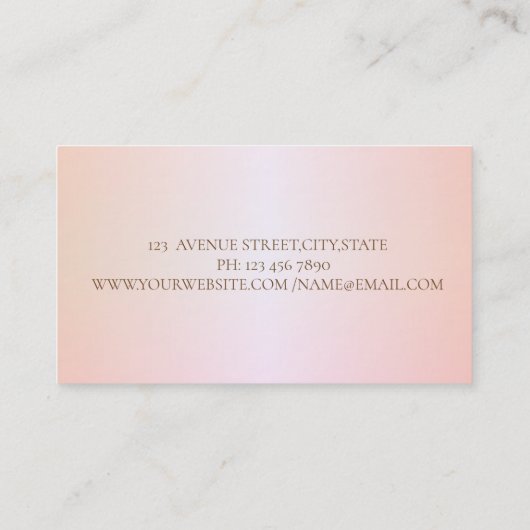 Moderner, eleganter Rahmen, Goldrahmen Visitenkarte (Rückseite)