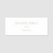 Moderner, eleganter Rectangle Name Mitarbeiter Namensschild (Vorderseite)