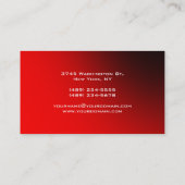 Moderner, eleganter Red Beruflich Manager Visitenkarte (Rückseite)
