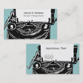 Moderner eleganter Retro Verfasser-Vintage Visitenkarte (Vorne/Hinten)