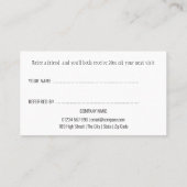 Moderner eleganter rosa Glitzer Empfehlungskarte (Rückseite)