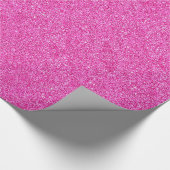 Moderner eleganter rosa Glitzer Glamour Template Geschenkpapier (Ecke)
