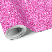 Moderner eleganter rosa Glitzer Glamour Template Geschenkpapier (Rolleneckpunkt)