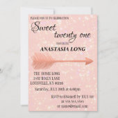 Moderner, eleganter rosa Glitzer Save the Date (Vorderseite)