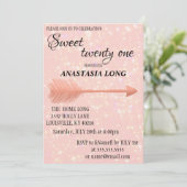 Moderner, eleganter rosa Glitzer Save the Date (Stehend Vorderseite)