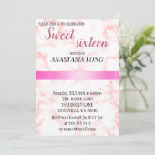 Moderner, eleganter rosa Marmor Save The Date (Stehend Vorderseite)