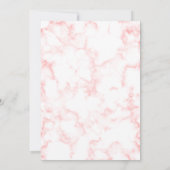 Moderner, eleganter rosa Marmor Save The Date (Rückseite)