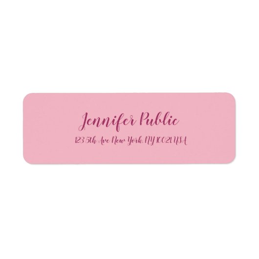 Moderner eleganter rosa Schlichter Freehand-Script (Vorne)