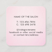 Moderner Eleganter Rosa Schönheitssalon Terminkarte (Rückseite)