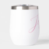 Moderner eleganter rosa Script-Personalisierter Na (Vorderseite)